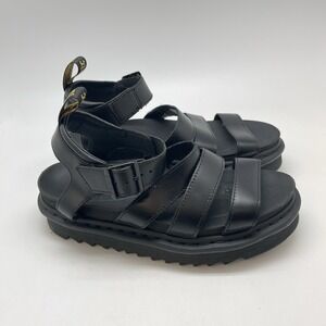 Dr Martens Blaire Quad Sandals Womens 8 Platform Leather‎ Buckle Chunky  Shoes